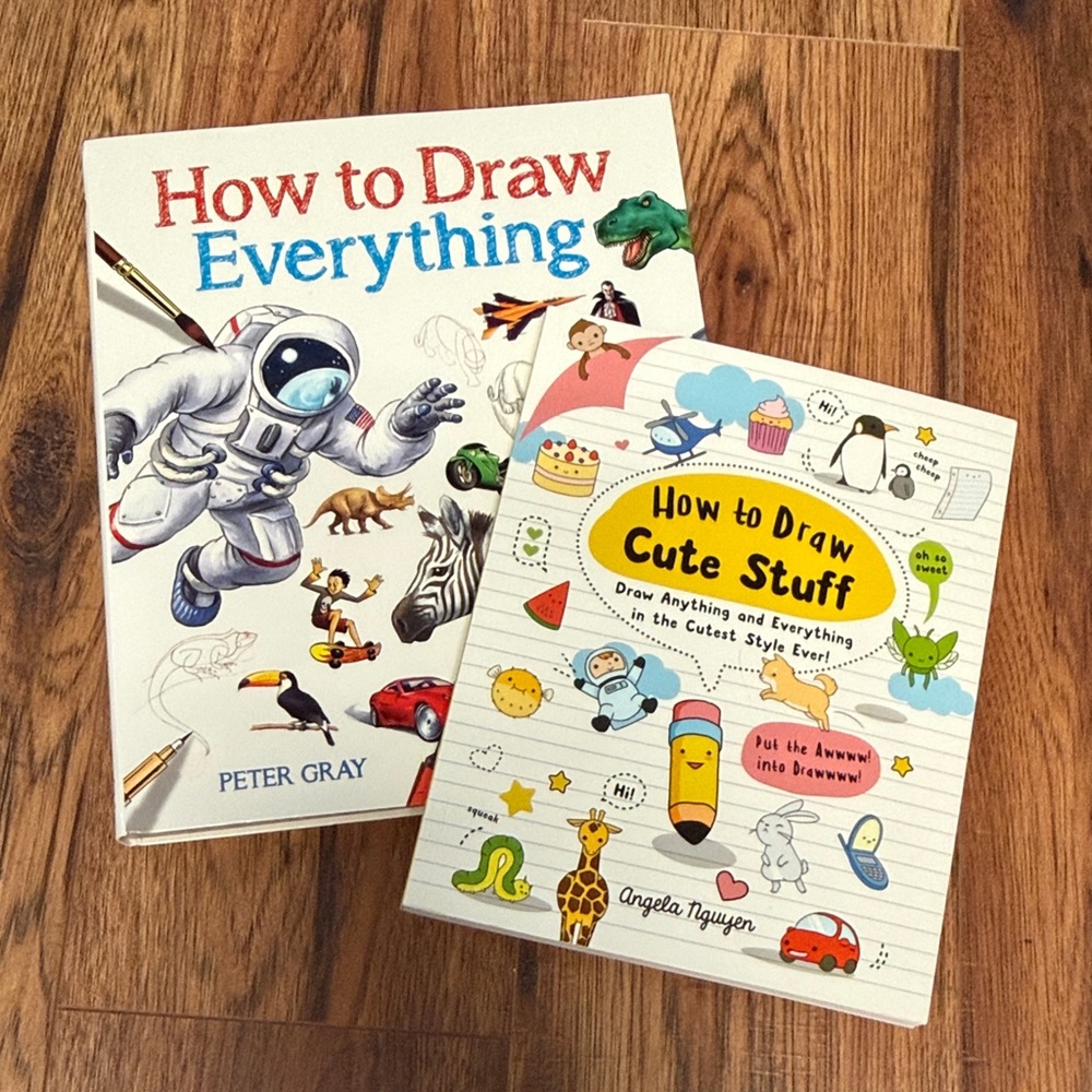 How to Draw Everything & How to Draw Cute Stuff — Set of 2 Drawing Books
